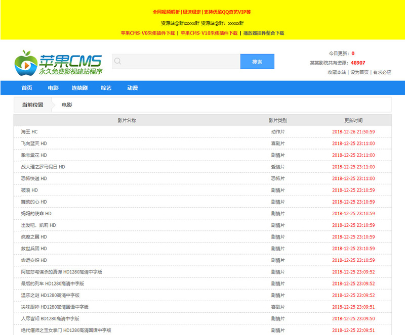 想拥有炫酷网站？选择苹果CMS模板，轻松实现网页设计梦想